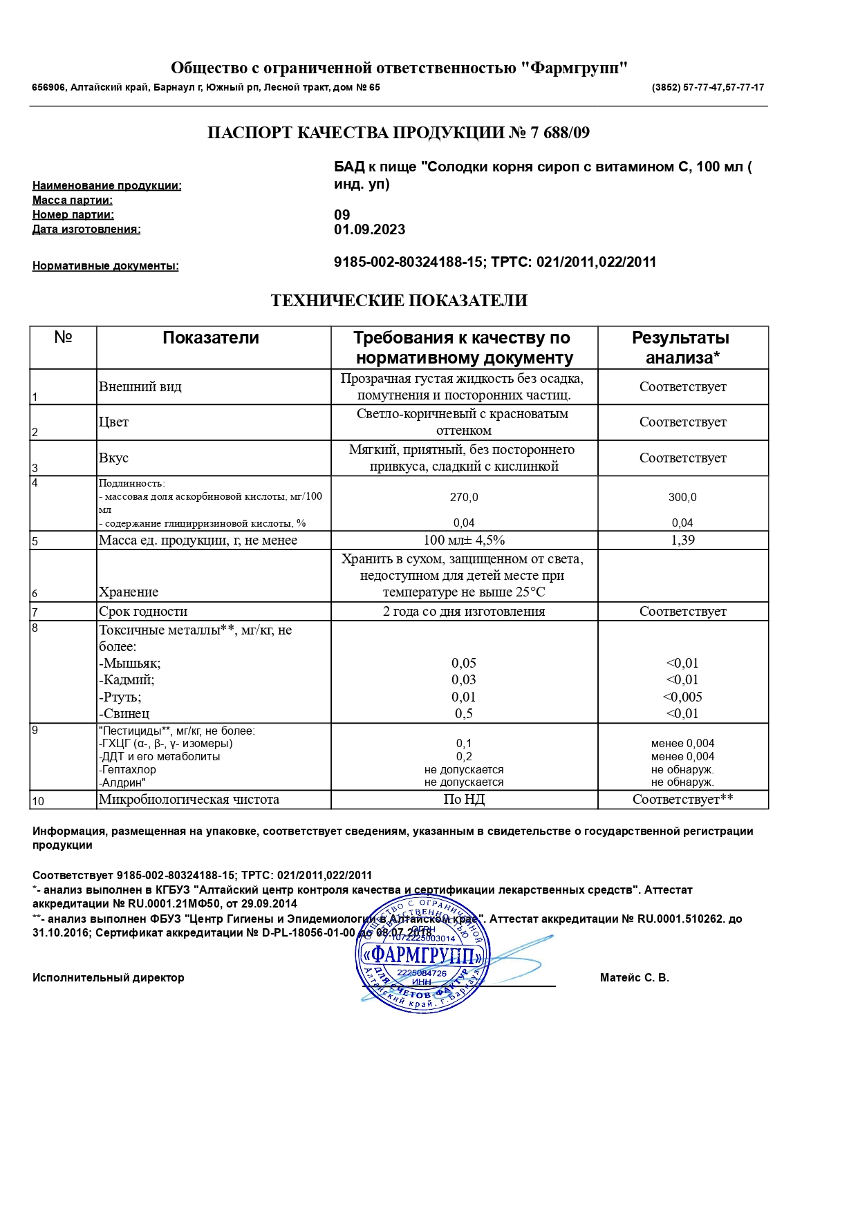 Паспорт №092023